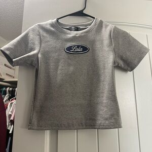 dressed  in lala baby Gray T-Shirt size small nwt
